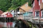 Creek Street, a mais famosa rua de Ketchikan, no sudeste do Alaska